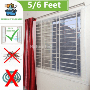 Best Quality Window Anti Mosquito Net With Decorative Design (5/6 Feet)